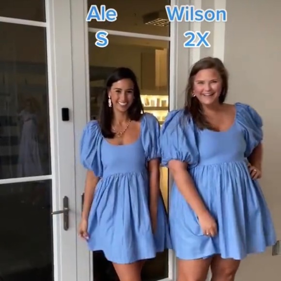 Linen Puff Sleeve Dress - Picture 12 of 14